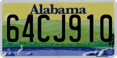 AL license plate 64CJ910