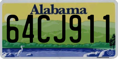 AL license plate 64CJ911