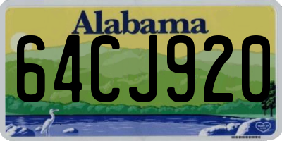AL license plate 64CJ920