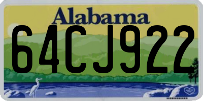 AL license plate 64CJ922