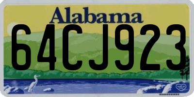 AL license plate 64CJ923