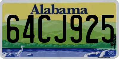 AL license plate 64CJ925