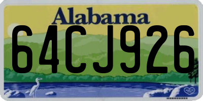 AL license plate 64CJ926