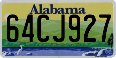 AL license plate 64CJ927