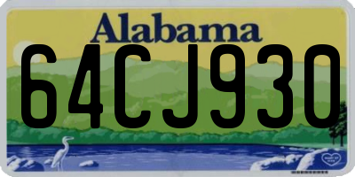 AL license plate 64CJ930