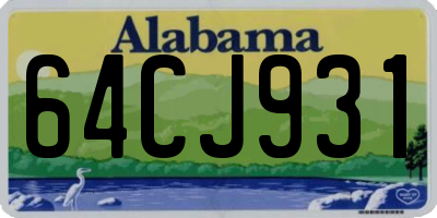 AL license plate 64CJ931