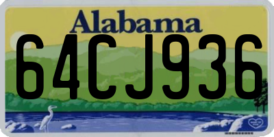 AL license plate 64CJ936