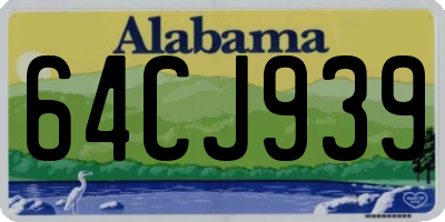 AL license plate 64CJ939