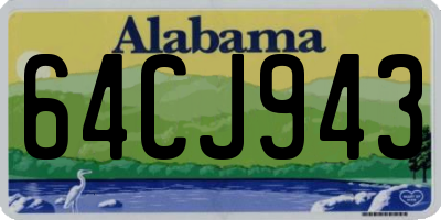 AL license plate 64CJ943