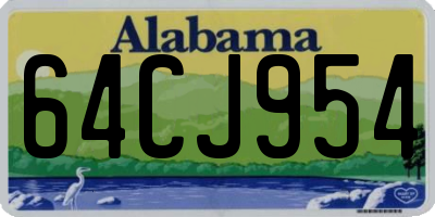 AL license plate 64CJ954