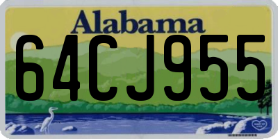 AL license plate 64CJ955