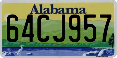 AL license plate 64CJ957