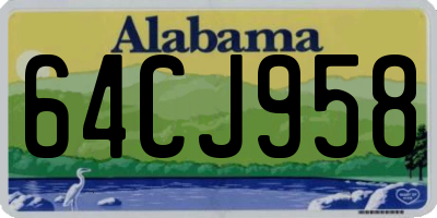 AL license plate 64CJ958