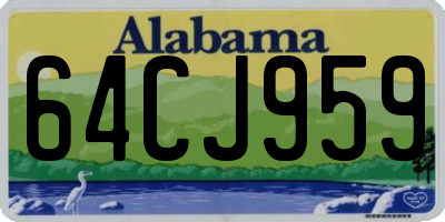 AL license plate 64CJ959