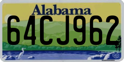 AL license plate 64CJ962