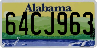 AL license plate 64CJ963