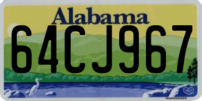 AL license plate 64CJ967