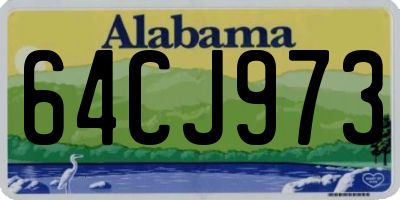 AL license plate 64CJ973