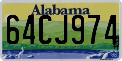 AL license plate 64CJ974