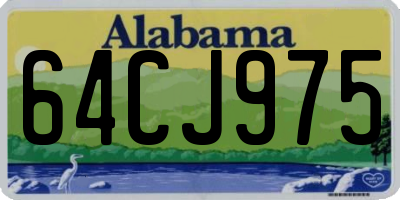 AL license plate 64CJ975
