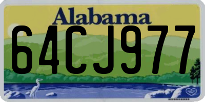 AL license plate 64CJ977