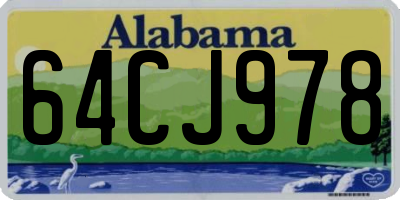 AL license plate 64CJ978