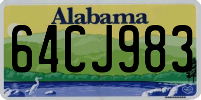 AL license plate 64CJ983
