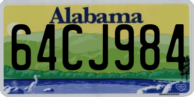 AL license plate 64CJ984