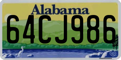 AL license plate 64CJ986