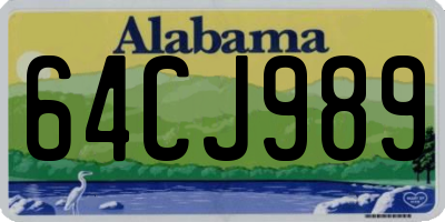 AL license plate 64CJ989