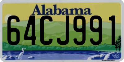 AL license plate 64CJ991