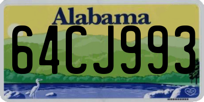 AL license plate 64CJ993