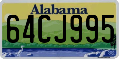 AL license plate 64CJ995