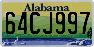 AL license plate 64CJ997