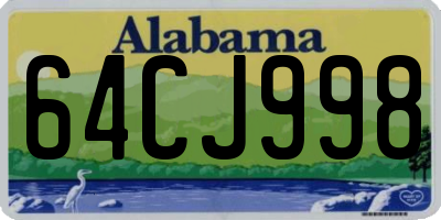 AL license plate 64CJ998