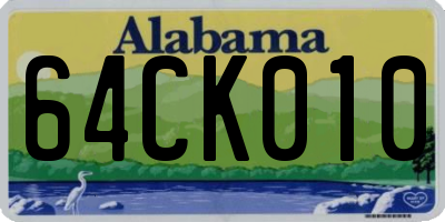 AL license plate 64CK010