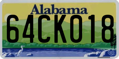 AL license plate 64CK018