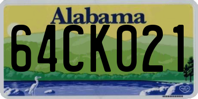 AL license plate 64CK021