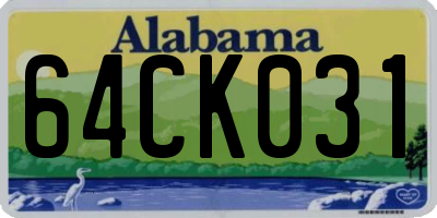 AL license plate 64CK031