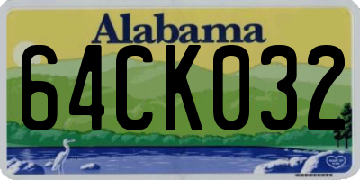 AL license plate 64CK032