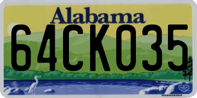 AL license plate 64CK035