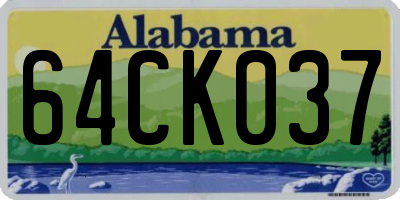AL license plate 64CK037