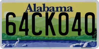 AL license plate 64CK040