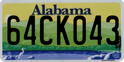 AL license plate 64CK043