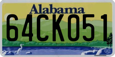 AL license plate 64CK051