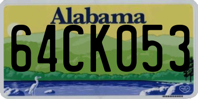 AL license plate 64CK053
