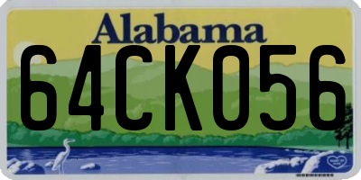 AL license plate 64CK056