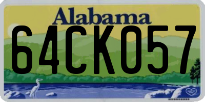 AL license plate 64CK057