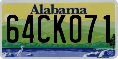 AL license plate 64CK071