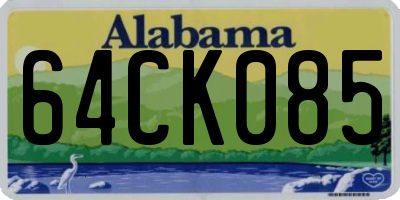 AL license plate 64CK085